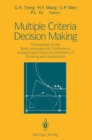 Multiple Criteria Decision Making : Proceedings of the Tenth International Conference: Expand and Enrich the Domains of Thinking and Application - eBook