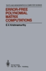 Error-Free Polynomial Matrix Computations - eBook