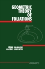 Geometric Theory of Foliations - eBook