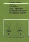 Acid Deposition and the Acidification of Soils and Waters - Book