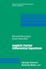 Implicit Partial Differential Equations - Book