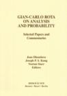 Gian-Carlo Rota on Analysis and Probability : Selected Papers and Commentaries - Book