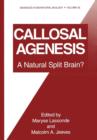 Callosal Agenesis : A Natural Split Brain? - Book