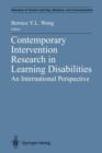 Contemporary Intervention Research in Learning Disabilities : An International Perspective - Book
