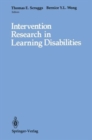 Intervention Research in Learning Disabilities - Book