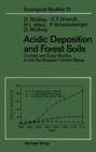 Acidic Deposition and Forest Soils : Context and Case Studies of the Southeastern United States - Book