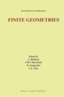 Finite Geometries : Proceedings of the Fourth Isle of Thorns Conference - eBook