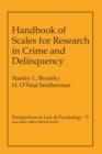 Handbook of Scales for Research in Crime and Delinquency - Book