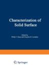 Characterization of Solid Surfaces - Book
