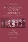 Psychological Sense of Community : Research, Applications, and Implications - Book