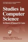 Studies in Computer Science : In Honor of Samuel D. Conte - Book