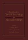 Handbook of Clinical Psychology in Medical Settings - Book