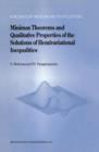 Minimax Theorems and Qualitative Properties of the Solutions of Hemivariational Inequalities - Book