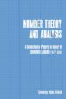Number Theory and Analysis : A Collection of Papers in Honor of Edmund Landau (1877-1938) - Book