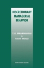 Discretionary Managerial Behavior - Book