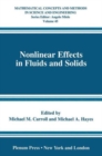 Nonlinear Effects in Fluids and Solids - Book
