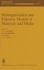 Homogenization and Effective Moduli of Materials and Media - Book