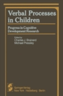 Verbal Processes in Children : Progress in Cognitive Development Research - eBook
