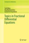 Topics in Fractional Differential Equations - eBook
