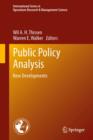 Public Policy Analysis : New Developments - eBook