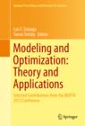 Modeling and Optimization: Theory and Applications : Selected Contributions from the MOPTA 2012 Conference - eBook