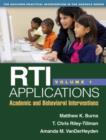RTI Applications, Volume 1 : Academic and Behavioral Interventions - Book