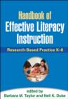 Handbook of Effective Literacy Instruction : Research-Based Practice K-8 - Book