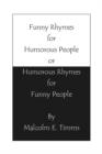 Funny Rhymes for Humorous People or Humorous Rhymes for Funny People - Book