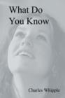 What Do You Know - Book