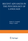 Recent Advances in the Psychology of Language : Formal and Experimental Approaches - eBook