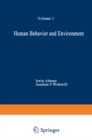 Human Behavior and Environment : Advances in Theory and Research. Volume 1 - eBook