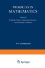 Progress in Mathematics : Probability Theory, Mathematical Statistics, and Theoretical Cybernetics - Book