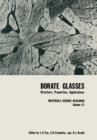 Borate Glasses : Structure, Properties, Applications - Book