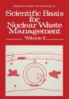 Scientific Basis for Nuclear Waste Management - Book
