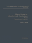 Silicon Nitride for Microelectronic Applications : Part 1 Preparation and Properties - eBook
