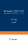 Surfaces and Interfaces I : Chemical and Physical Characteristics - Book