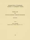World List of Crystallographic Computer Programs - eBook