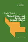 Minimal Surfaces and Functions of Bounded Variation - eBook