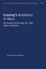 Lessing's Aesthetica in Nuce : An Analysis of the May 26, 1769, Letter to Nicolai - Book