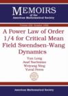 A Power Law of Order 1/4 for Critical Mean Field Swendsen-Wang Dynamics - Book