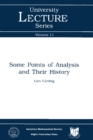 Some Points of Analysis and Their History - eBook