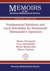 Fundamental Solutions and Local Solvability for Nonsmooth Hormander's Operators - Book