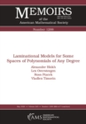 Laminational Models for Some Spaces of Polynomials of Any Degree - eBook