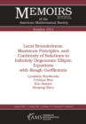 Local Boundedness, Maximum Principles, and Continuity of Solutions to Infinitely Degenerate Elliptic Equations with Rough Coefficients - eBook