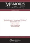 Multiplicative Invariant Fields of Dimension $\leq 6$ - eBook