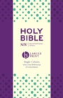 NIV Larger Print Compact Single Column Reference Bible : Purple Soft-tone - Book