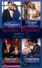 Modern Romance March 2017 Books 1 - 4 : Secrets of a Billionaire's Mistress / Claimed for the De Carrillo Twins / the Innocent's Secret Baby / the Temporary Mrs. Marchetti - eBook