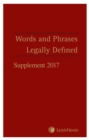 Words and Phrases Legally Defined 2017 Supplement - Book