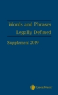 Words and Phrases Legally Defined 2019 Supplement - Book