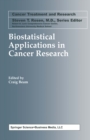 Biostatistical Applications in Cancer Research - eBook